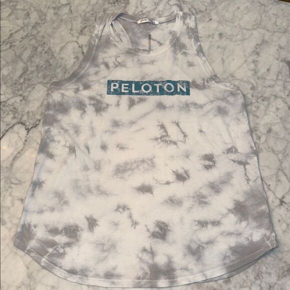 Peloton Gray Tie-Dye Women's Tank Top M - Picture 1 of 5